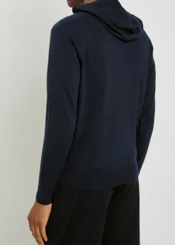 Carty hooded zip-through wool jumper