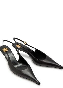 Casabiva 50 leather slingback pumps
