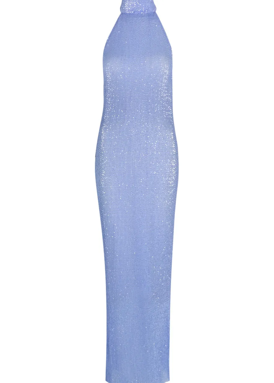 Casablanca sequin embellished stretch-mesh maxi dress