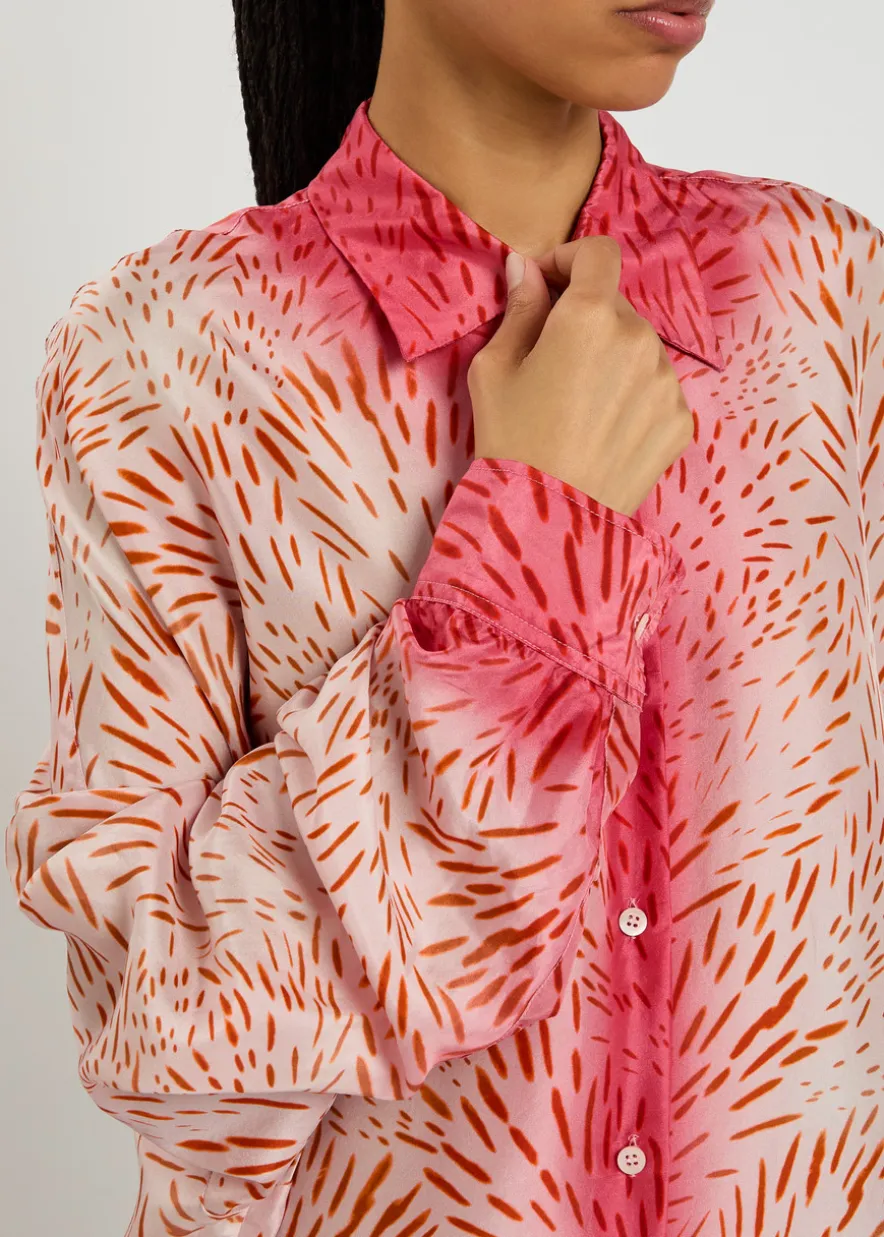 Casia printed silk shirt