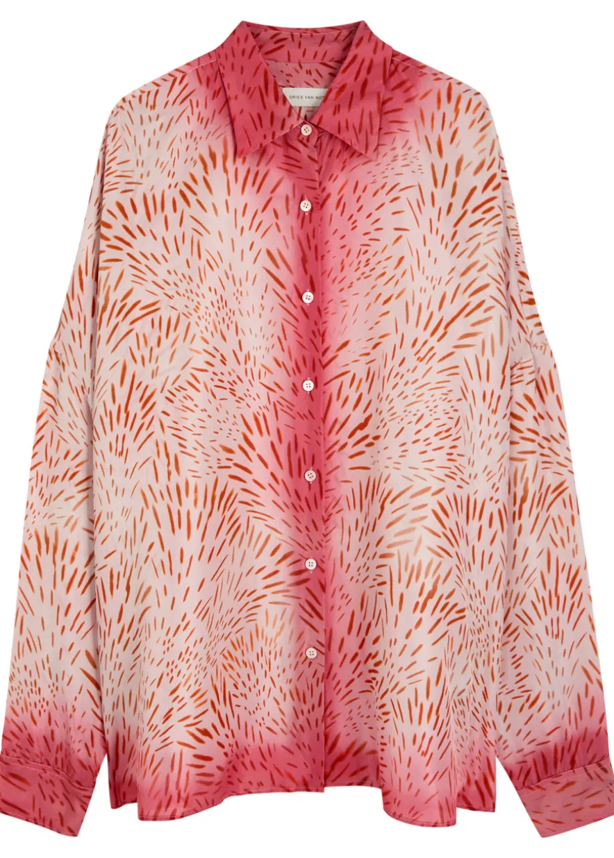 Casia printed silk shirt