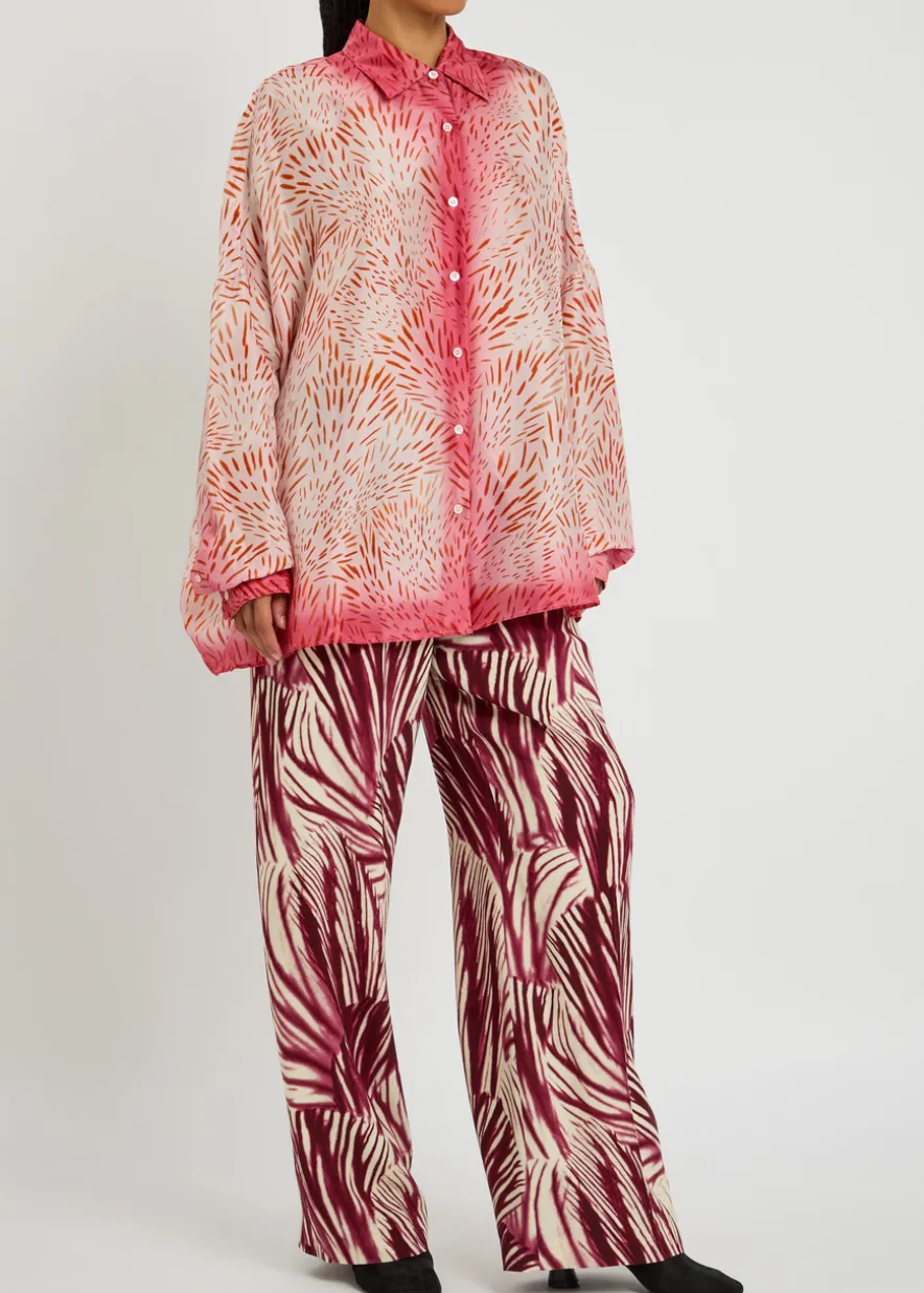 Casia printed silk shirt