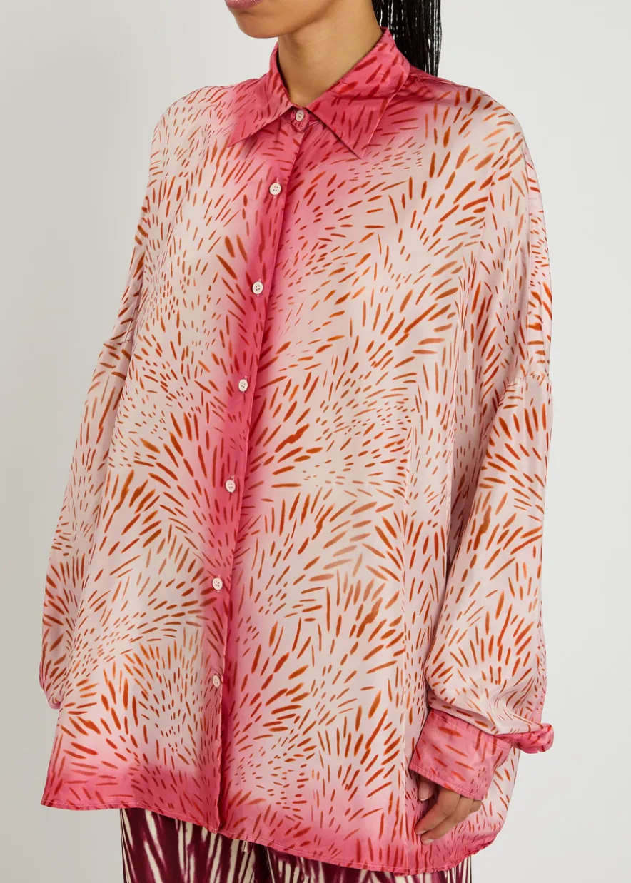 Casia printed silk shirt