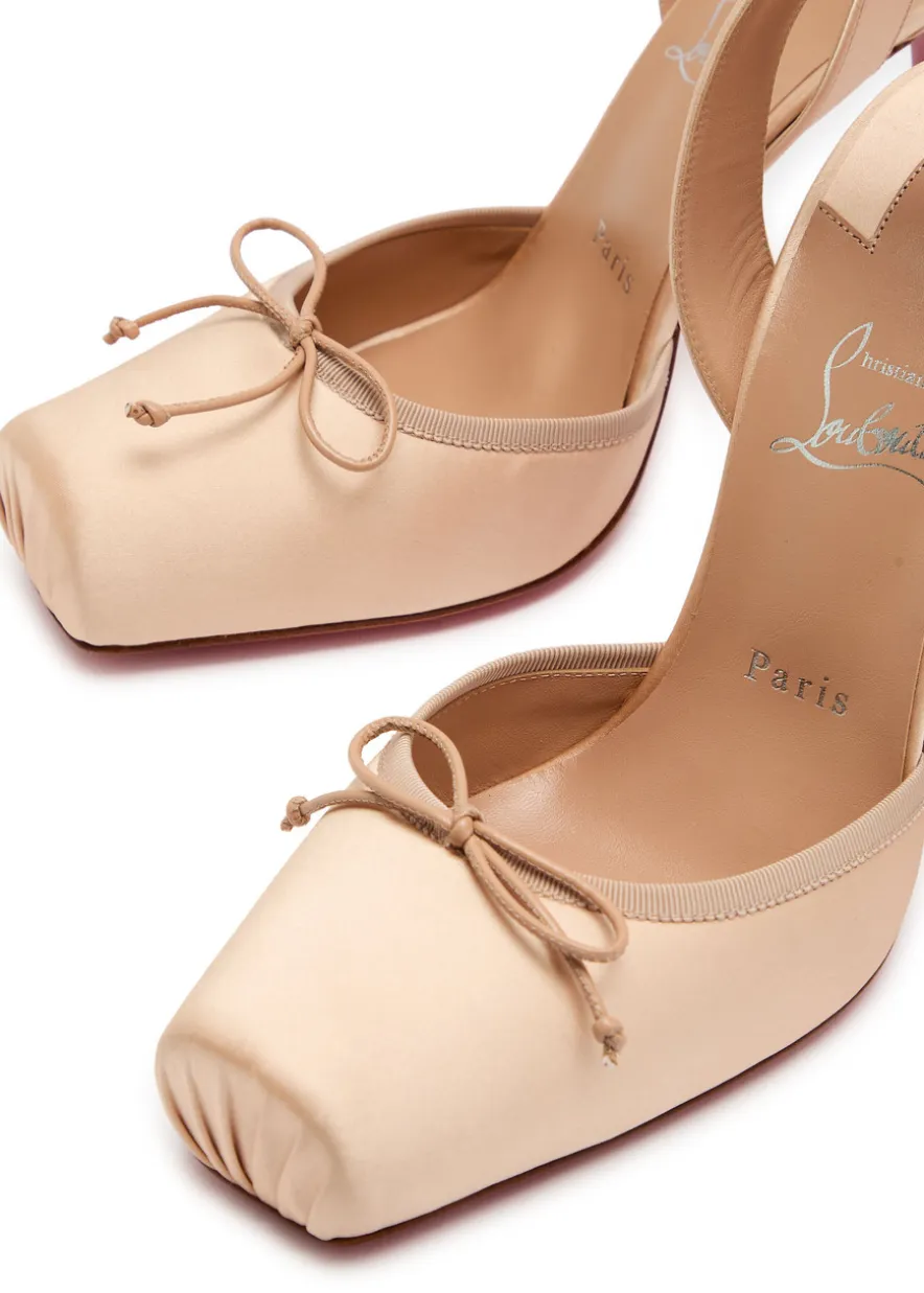 Cassia Lace Up 100 satin pumps