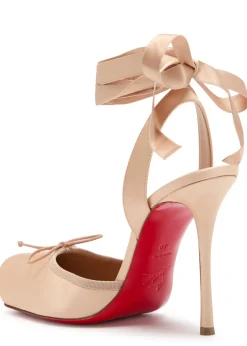 Cassia Lace Up 100 satin pumps