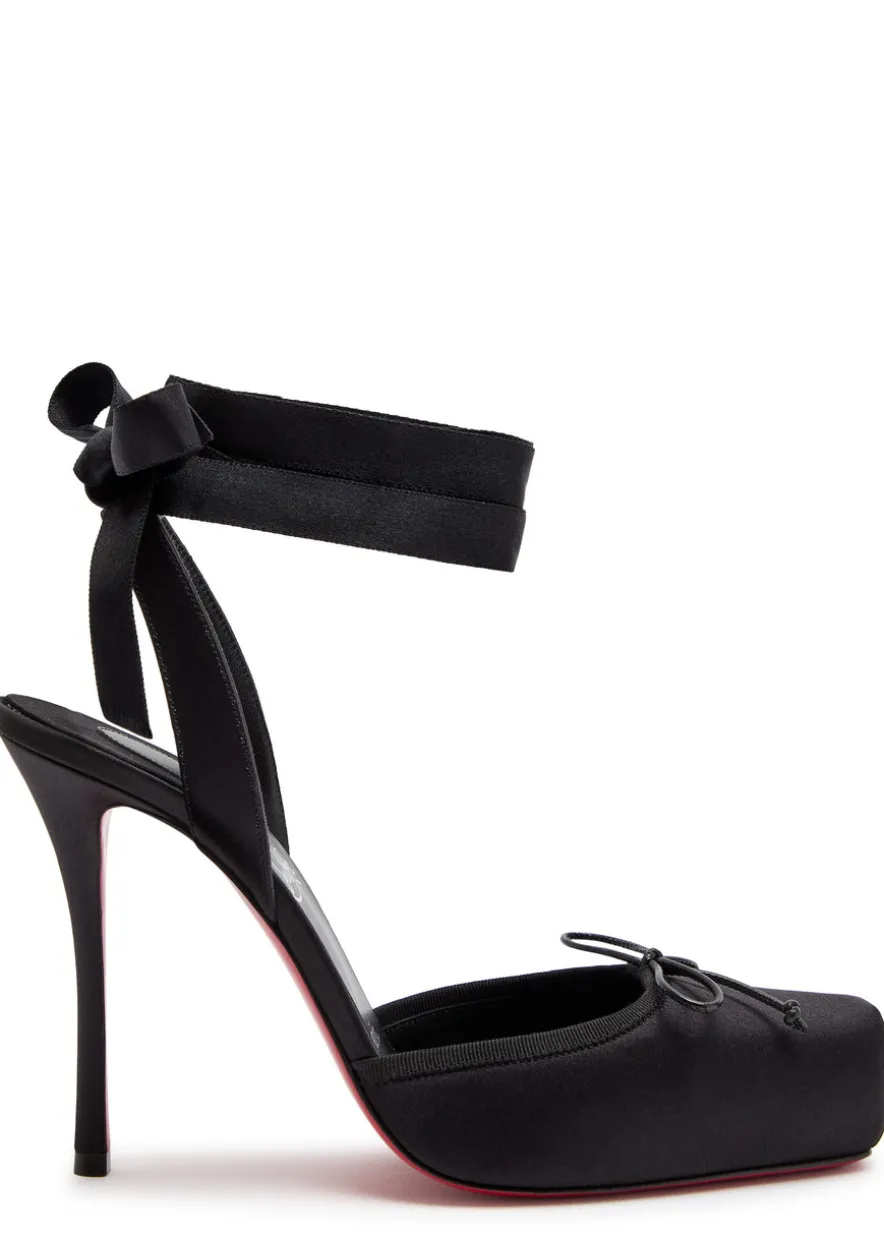 Cassia lace Up 100 satin pumps