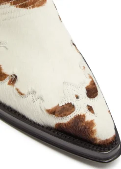 Cassidy cow-print calf hair ankle boots