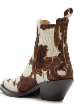 Cassidy cow-print calf hair ankle boots