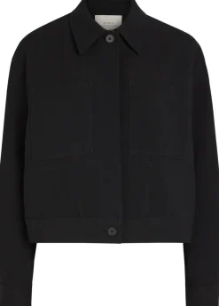 Casual cotton and linen-blend jacket