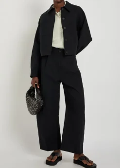 Casual cotton and linen-blend jacket