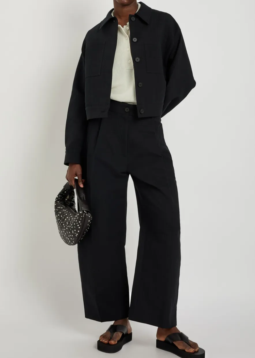 Casual cotton and linen-blend jacket