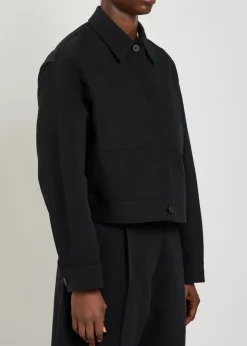 Casual cotton and linen-blend jacket