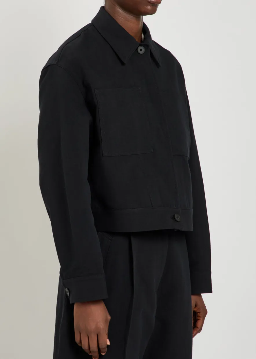 Casual cotton and linen-blend jacket