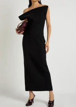 Cato strapless woven midi dress