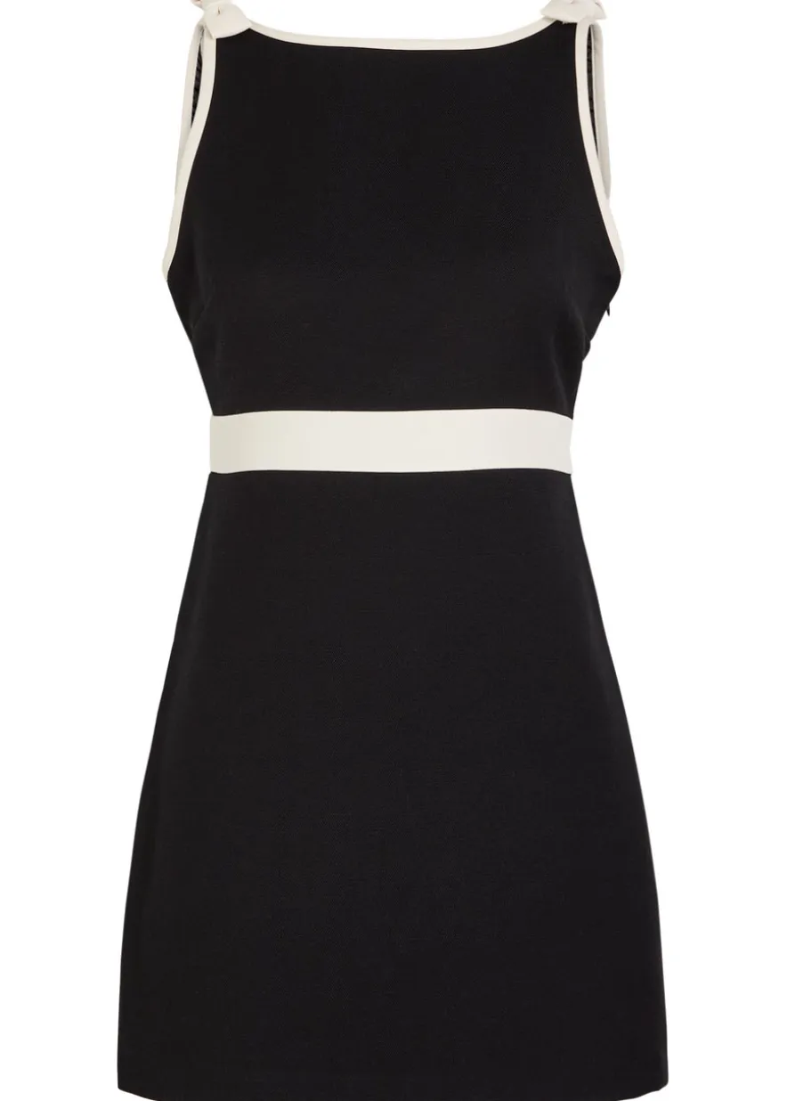 Catrice bow-appliquéd cotton-blend mini dress