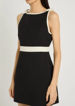 Catrice bow-appliquéd cotton-blend mini dress