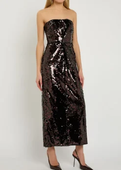 Cece strapless sequin-embellished midi dress