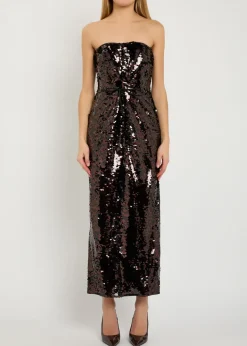 Cece strapless sequin-embellished midi dress