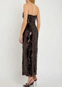 Cece strapless sequin-embellished midi dress