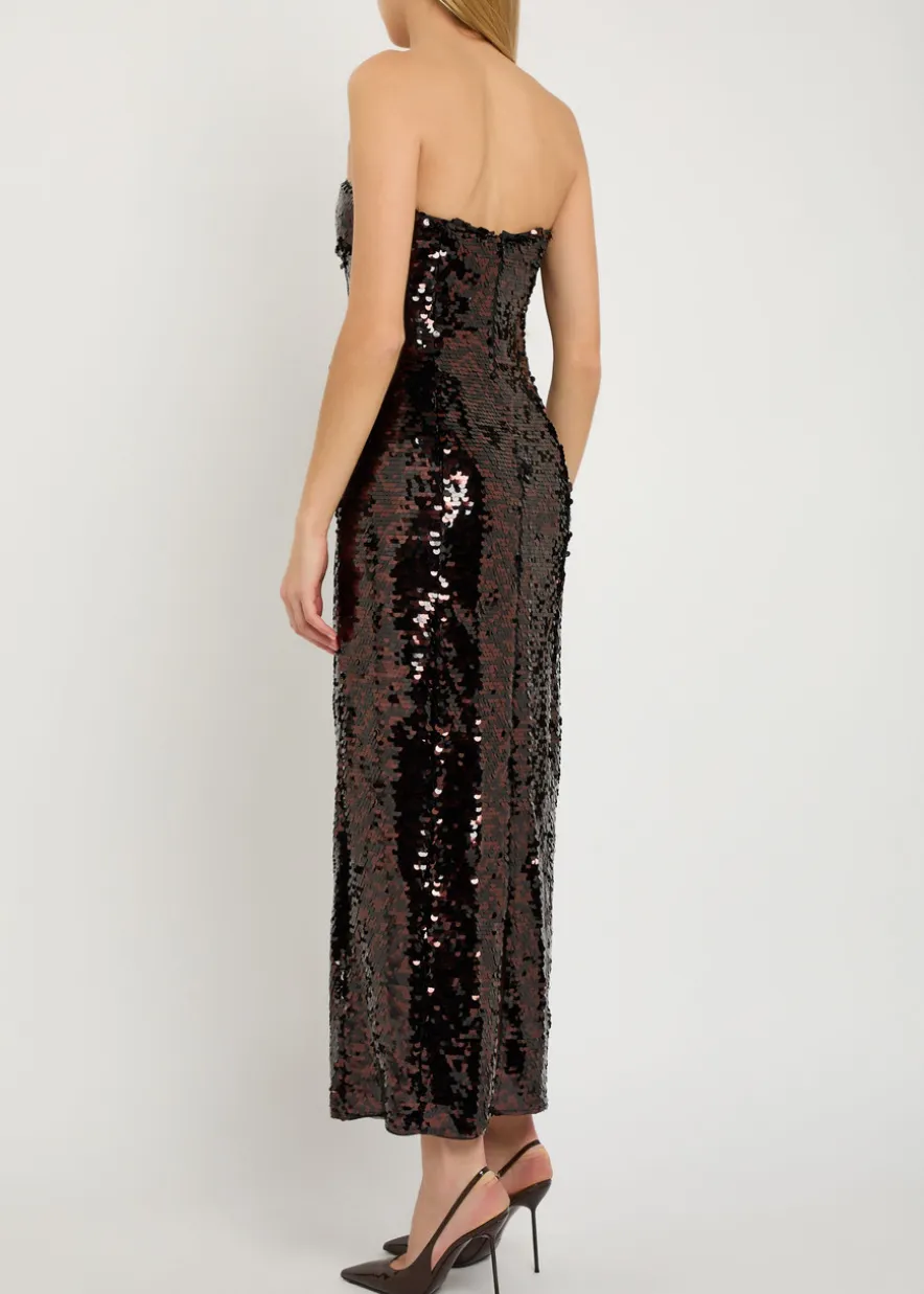 Cece strapless sequin-embellished midi dress