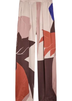 Cecilia printed satin trousers