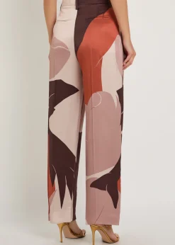 Cecilia printed satin trousers