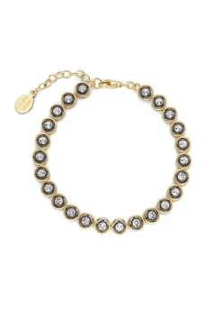 Cecily crystal-embellished 18kt gold-plated bracelet