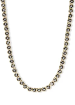 Cecily crystal-embellished 18kt gold-plated necklace