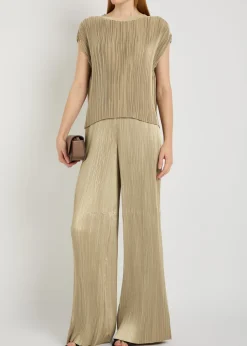 Cedre pleated satin top