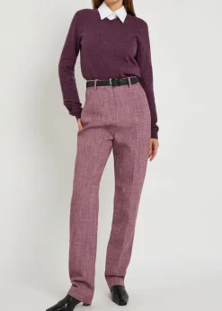 Celia linen-blend jumper