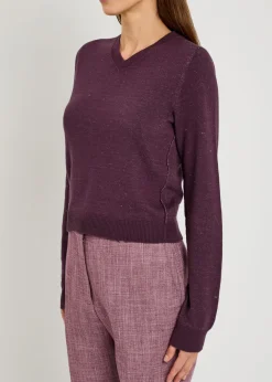 Celia linen-blend jumper