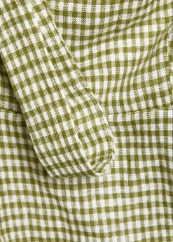Celosia gingham-jacquard linen mini dress