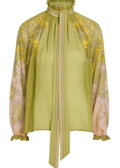 Cerere printed silk blouse