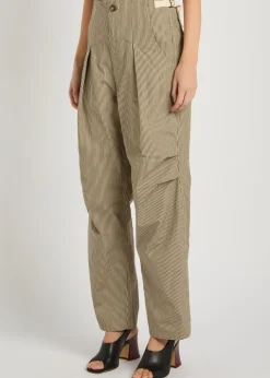 Ceryne striped cotton trousers