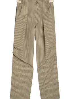 Ceryne striped cotton trousers