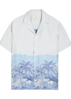 Cezane jacquard satin and silk-blend shirt