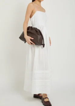 Chamomile pintucked cotton midi dress