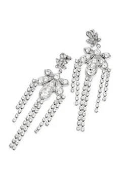 Chandelier crystal-embellished drop earrings