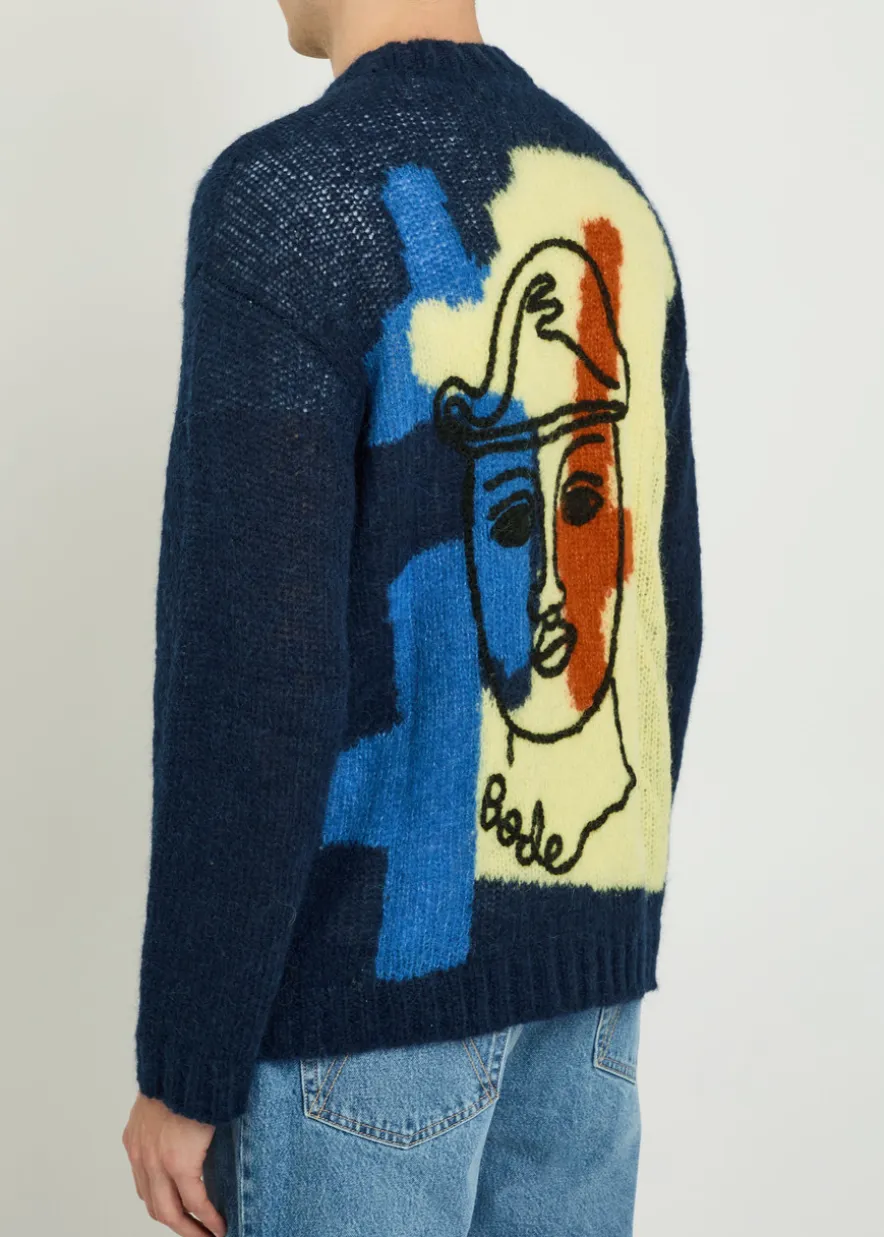 Chapeau colour-blocked brushed alpaca-blend cardigan