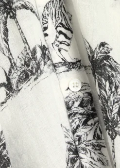 Charlie printed linen-blend shirt