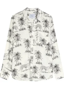 Charlie printed linen-blend shirt