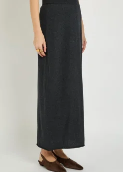 Charlotta cotton and cashmere-blend midi pencil skirt