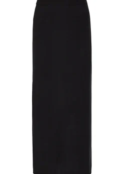 Charlotta cotton and cashmere-blend midi skirt