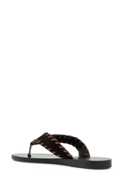 Charys whipstitch suede flip flops