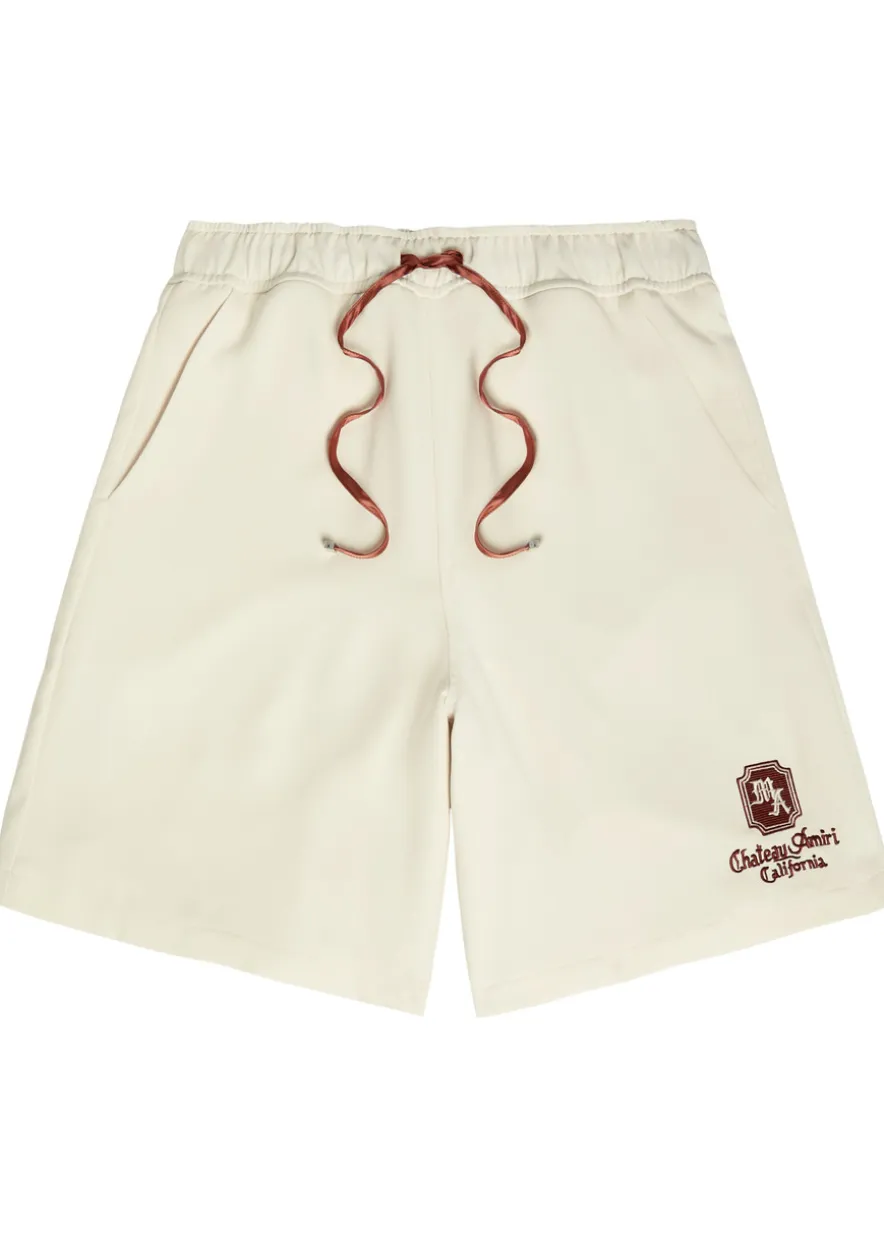 Chateau appliquéd woven shorts