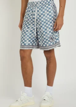 Chateau Crest checked silk shorts