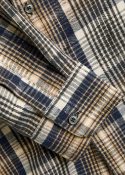 Checked brushed-cotton shirt