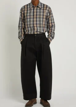 Checked brushed-cotton shirt