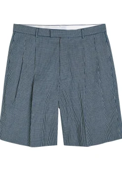 Checked cotton shorts