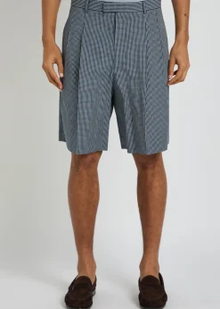 Checked cotton shorts